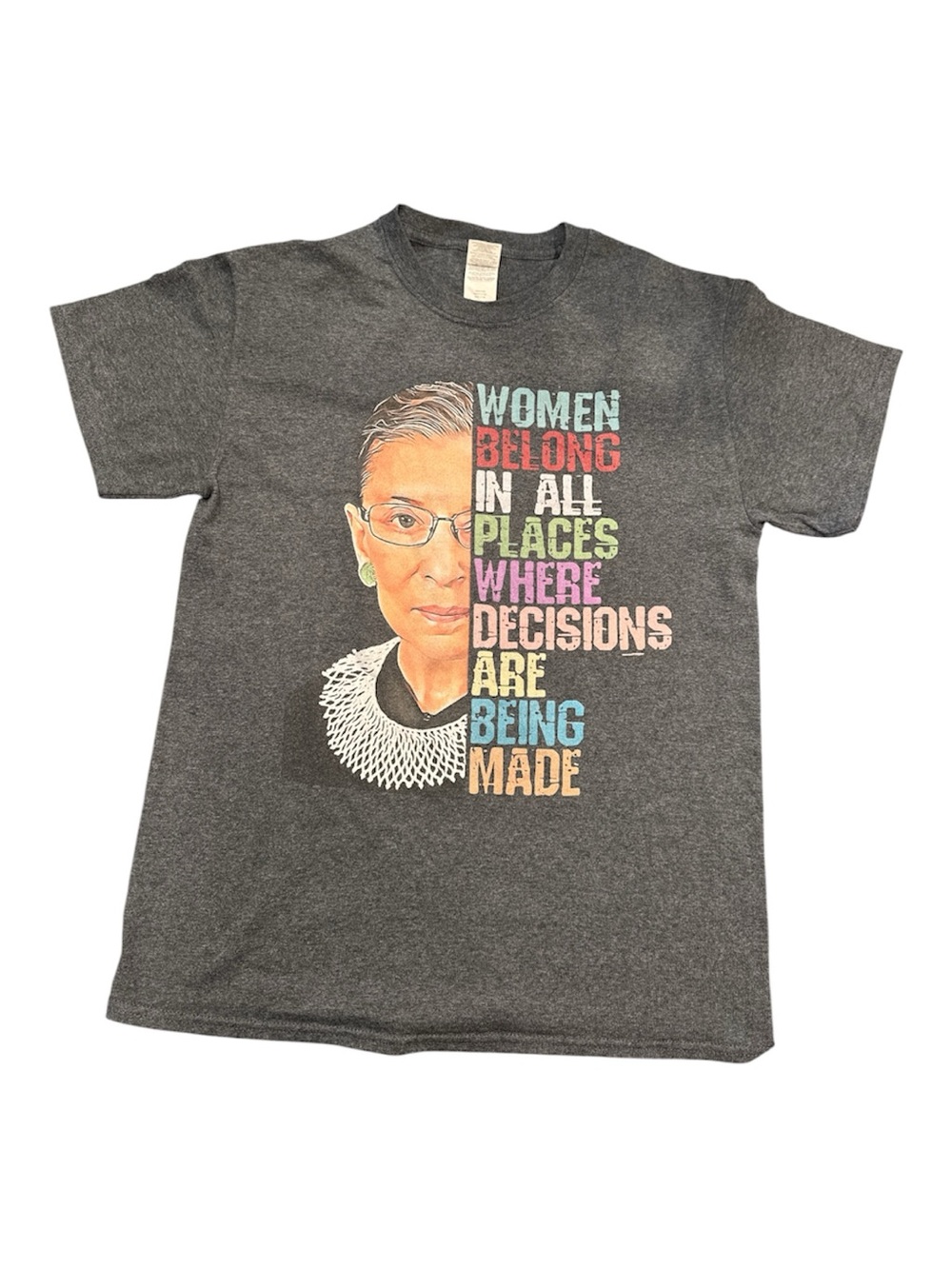Ruth Bader Ginsburg Tshirt size medium Measures